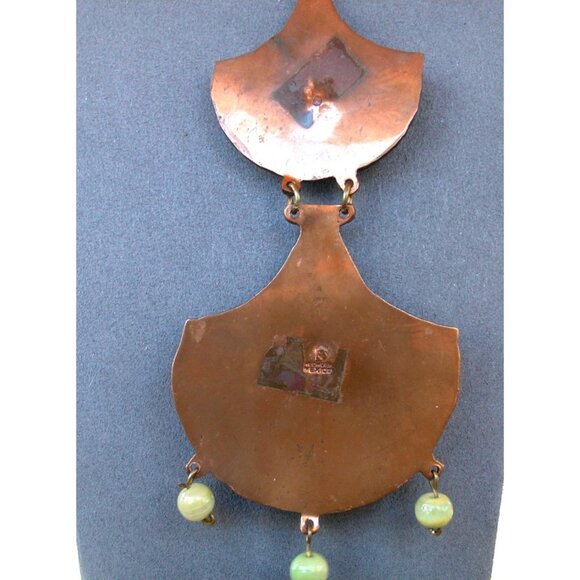 Vintage Mexican Aztec/Mayan Face Pendant Necklace - Picture 5 of 6